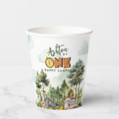 One Happy Camper First Birthday  Pappbecher (Vorderseite)