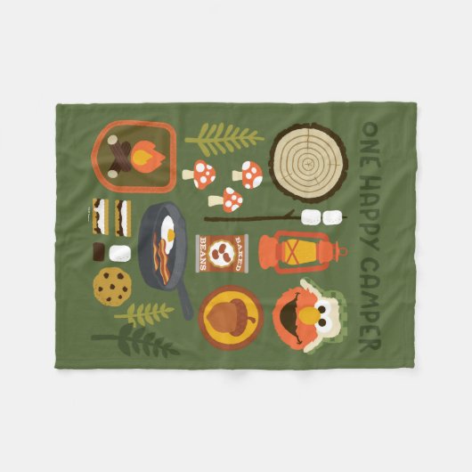 One Happy Camper Fleecedecke (Vorderseite (Horizontal))
