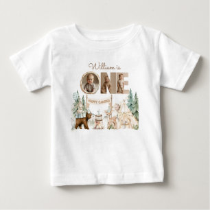 One Happy Camper Foto zum ersten Geburtstag Baby T-shirt