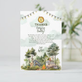 One Happy Camper Geburtstag Dankeskarte (Stehend Vorderseite)