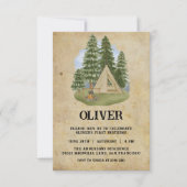 One Happy Camper Geburtstag Einladung (Vorderseite)