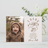 One Happy Camper Geburtstag Foto danke Karte (Stehend Vorderseite)