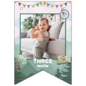 One Happy Camper Geburtstag Monatliches Foto Wimpelkette (Dritte Fahne)