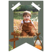 One Happy Camper Geburtstag Monatliches Foto Wimpelkette (Erste Fahne)