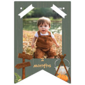 One Happy Camper Geburtstag Monatliches Foto Wimpelkette (Dritte Fahne)