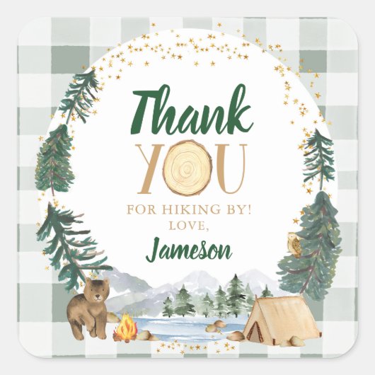 One Happy Camper Geburtstagsparty Stickers (Vorderseite)