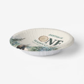 ONE Happy Camper Green Bär 1. Geburtstag Party Pappteller (Gewinkelt)