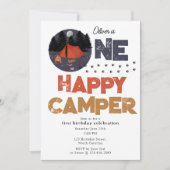 One Happy Camper Invite 1st Summer Birthday Einladung (Vorderseite)