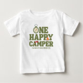 One Happy Camper Kids Birthday Baby T-shirt (Vorderseite)