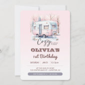 One Happy Camper Kindergeburtstag Foto Einladung (Vorderseite)