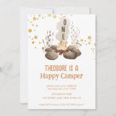 One Happy Camper Niedlich erster Geburtstag Einladung (Vorderseite)