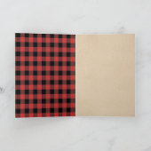 One Happy Camper Plaid Forest 1st Birthday Karte (Innenseite)