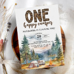 One Happy Camper Rustic 1. Geburtstag Einladung<br><div class="desc">One Happy Camper Rustic 1. Geburtstag Einladung</div>