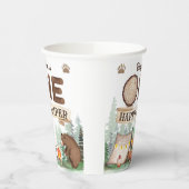 One Happy Camper Rustic Birthday Paper Cups Pappbecher (Links)