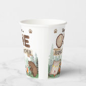 One Happy Camper Rustic Birthday Paper Cups Pappbecher (Rechts)