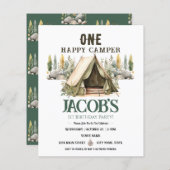 One Happy Camper Rustic Birthday Paper Sheet (Vorne/Hinten)