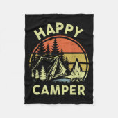 One Happy Camper Toddler Boy Funny Camng Campfire Fleecedecke (Vorderseite)