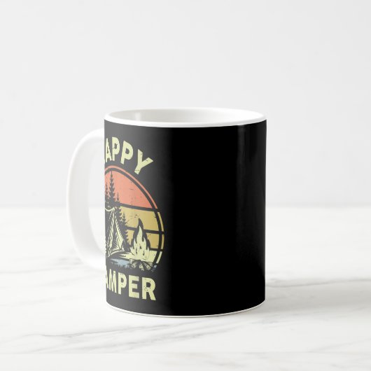 One Happy Camper Toddler Boy Funny Camng Campfire Kaffeetasse (Vorderseite Links)