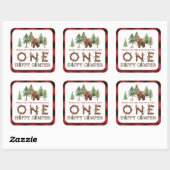 One Happy Camper Vielen Dank Square Sticker (Blatt)