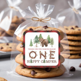 One Happy Camper Vielen Dank Square Sticker