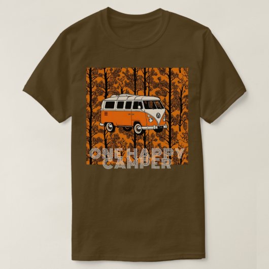 One Happy Camper Vintager T - Shirt (Design vorne)