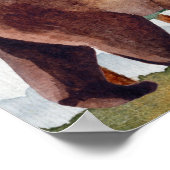 One Happy Camper Watercolor Woodland Meilenstein Poster (Ecke)