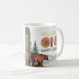 One Happy Camper Woodland Bären Geburtstag Kaffeetasse