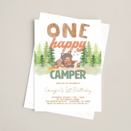 One Happy Camper Woodland Einladung
