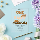 One Happy Cannoli Invite 1st First Birthday Cute Acryleinladungen (In Situ (Hochzeit))