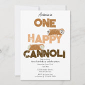 One Happy Cannoli Invite 1st  First Birthday Cute Einladung (Vorderseite)