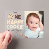 One Happy Cookie Invite 1st First Birthday Photo Acryleinladungen (Insitu (Handheld))