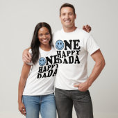 One Happy Dada | Blue Matching One Family Geburtst T-Shirt (Unisex)