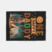 One Happy Daddy Camper 1st Birthday Camng Bear Fleecedecke (Vorderseite (Horizontal))