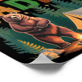 One Happy Daddy Camper 1st Birthday Camng Bear  Poster (Ecke)