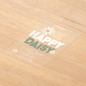 One Happy Daisy Invite 1st First Birthday Cute Acryleinladungen (Ablage )