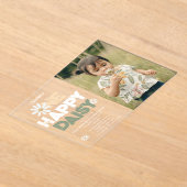 One Happy Daisy Invite 1st First Birthday Photo Acryleinladungen (Ablage )