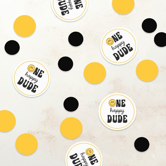 One Happy Dude 1. Geburtstag Konfetti