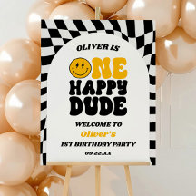 One Happy Dude 1st Birthday Party Welcome Sign