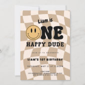 One Happy Dude Birthday Einladung (Vorderseite)