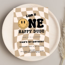 One Happy Dude Birthday Einladung