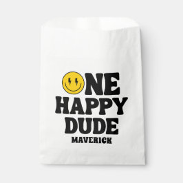 One Happy Dude Boy's Retro 1st Birthday Geschenktütchen