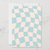 One Happy Dude Checkered Einladung (Rückseite)