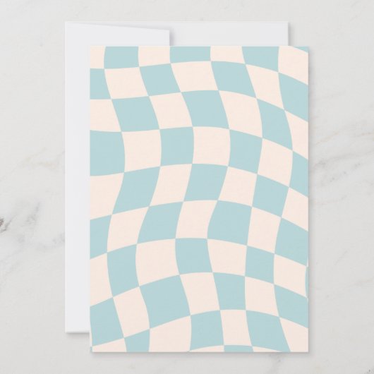 One Happy Dude Checkered Einladung (Rückseite)