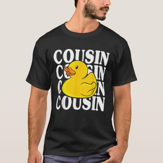 One Happy Dude Cousin 1st Birthday Rubber Duck Par T-Shirt (Vorderseite)
