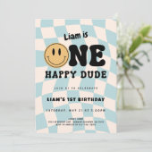 One Happy Dude Einladung (Stehend Vorderseite)