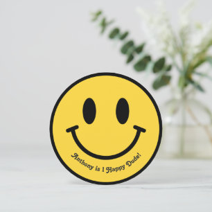 "One Happy Dude" Retro 1. Geburtstagsfeier Einladung