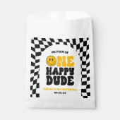 One Happy Dude Retro First 1st Birthday Party Geschenktütchen (Vorderseite)