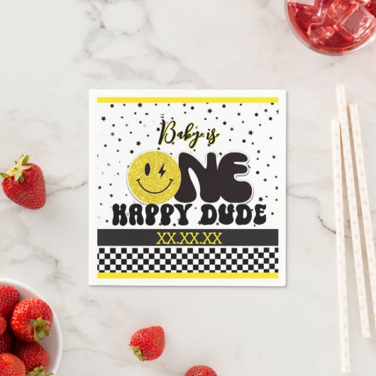One Happy Dude Serviette (Beispiel)