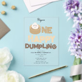 One Happy Dumpling Invite 1st First Birthday Cute Acryleinladungen (In Situ (Hochzeit))