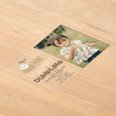 One Happy Dumpling Invite 1st First Birthday Photo Acryleinladungen (Ablage )